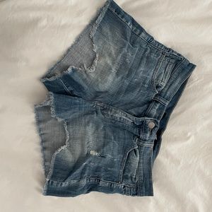 Harper High Waisted Distressed Denim Shorts
